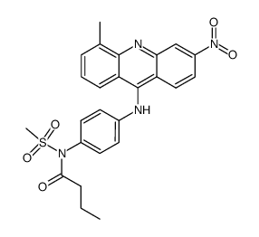 N-methanesulfonyl-N-[4-(5-methyl-3-nitro-acridin-9-ylamino)-phenyl]-butyramide Structure