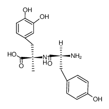 L-Tyrosyl-L-3-(3,4-dihydroxyphenyl)-2-methyl-alanine Structure