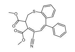 5-cyano-3,4-bis(methoxycarbonyl)-7-phenyl-2,3-dihydro-1-benzothionin Structure