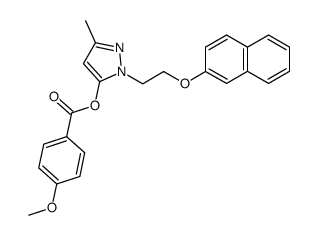 5-(4-Methoxybenzoyloxy)-3-methyl-1-(2-(β-naphthyloxy)-ethyl)-pyrazole结构式