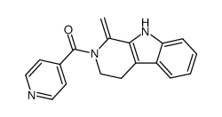 2-isonicotinoyl-1-methylene-2,3,4,9-tetrahydro-1H-β-carboline结构式