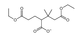 5-ethoxy-2-(3-ethoxy-3-oxopropyl)-3,3-dimethyl-5-oxopentanoate结构式
