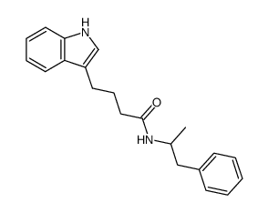(+-)-4-(Indol-3-yl)-buttersaeure-(β-phenyl-isopropylamid) Structure
