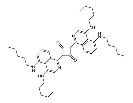 2,4-bis[4,5-bis(pentylamino)isoquinolin-1-yl]cyclobutane-1,3-dione结构式