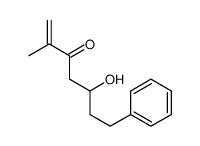 5-hydroxy-2-methyl-7-phenylhept-1-en-3-one结构式