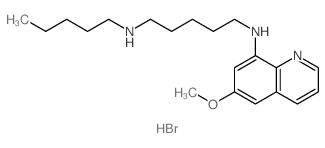 1,5-Pentanediamine,N1-(6-methoxy-8-quinolinyl)-N5-pentyl-, hydrobromide (1:1)结构式