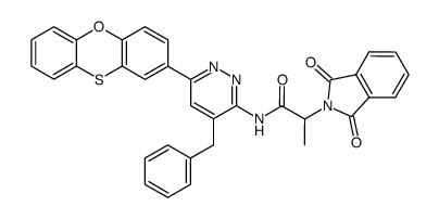 4-benzyl-6-(phenoxathiin-2-yl)-3-(N-phthalyl-DL-alanyl)amino-pyrimidine Structure