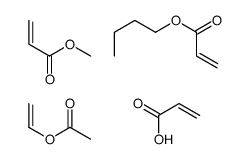 butyl prop-2-enoate,ethenyl acetate,methyl prop-2-enoate,prop-2-enoic acid结构式