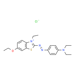 2-[[4-(diethylamino)phenyl]azo]-6-ethoxy-3-ethylbenzothiazolium chloride structure