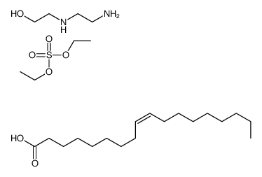 2-(2-aminoethylamino)ethanol,diethyl sulfate,(Z)-octadec-9-enoic acid Structure