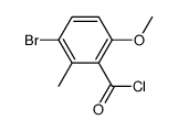 5-bromo-2-methoxy-6-methyl-benzoic acid chloride结构式