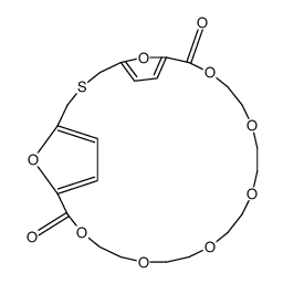 10,13,16,19,22,25,30,31-Octaoxa-3-thiatricyclo[25.2.1.15,8]hentriaconta-5,7,27,29(1)-tetrene-9,26-dione结构式