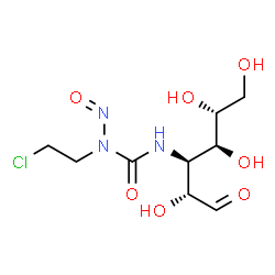 3-(3-(2-chloroethyl)-3-nitrosourea)-3-deoxyglucopyranose structure