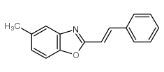 (E)-5-甲基-2-苯乙烯苯并噁唑结构式