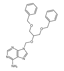 9-[[2-benzyloxy-1-(benzyloxymethyl)ethoxy]methyl]adenine结构式