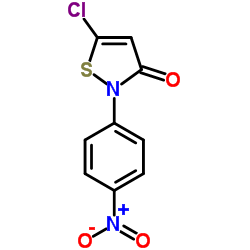 5-氯-2-(4-硝基苯基)-3(2H)-异噻唑酮结构式