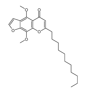 4,9-dimethoxy-7-undecylfuro[3,2-g]chromen-5-one结构式