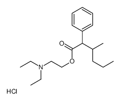 diethyl-[2-(3-methyl-2-phenylhexanoyl)oxyethyl]azanium,chloride Structure