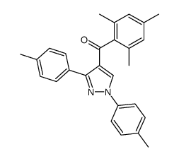 (1,3-di-p-tolyl-1H-pyrazol-4-yl)(mesityl)methanone Structure