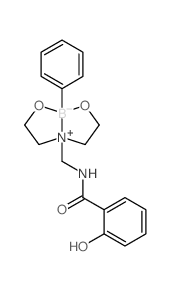 2-hydroxy-N-[(5-phenyl-4,6-dioxa-1-azonia-5-boranuidabicyclo[3.3.0]oct-1-yl)methyl]benzamide结构式