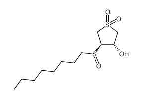 trans-3-octylsulfinyl-4-hydroxytetrahydrothiophene 1,1-dioxide结构式