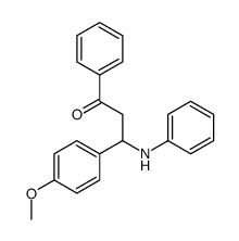 3-anilino-3-(4-methoxyphenyl)-1-phenylpropan-1-one结构式