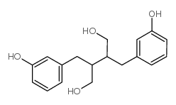 2,3-双(3-羟基苄基)-1,4-丁二醇结构式