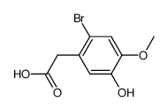 2-bromo-4-methoxy-5-hydroxylphenylacetic acid结构式
