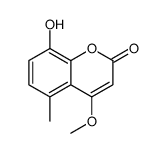 8-hydroxy-4-methoxy-5-methylchromen-2-one结构式