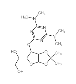 1-[4-[[4,6-bis(dimethylamino)-1,3,5-triazin-2-yl]oxy]-7,7-dimethyl-2,6,8-trioxabicyclo[3.3.0]oct-3-yl]ethane-1,2-diol结构式