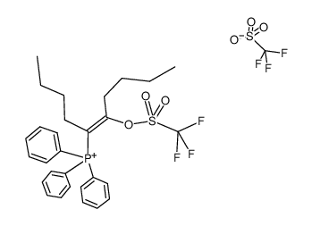(Z)-triphenyl(6-(((trifluoromethyl)sulfonyl)oxy)dec-5-en-5-yl)phosphonium trifluoromethanesulfonate Structure