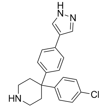 4-(4-氯苯基)-4-[4-(1H-吡唑-4-基)苯基]哌啶结构式