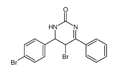 5-bromo-6-(4-bromophenyl)-4-phenyl-5,6-dihydropyrimidin-2(1H)-one Structure