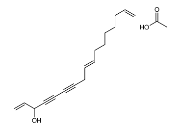 acetic acid,heptadeca-1,9,16-trien-4,6-diyn-3-ol结构式