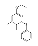 ethyl 3,4-dimethyl-5-phenylsulfanylpent-2-enoate Structure