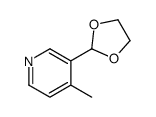 3-(1,3-dioxolan-2-yl)-4-methylpyridine Structure
