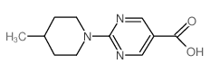 2-(4-METHYL-PIPERIDIN-1-YL)-PYRIMIDINE-5-CARBOXYLIC ACID Structure