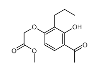 methyl 2-(4-acetyl-3-hydroxy-2-propylphenoxy)acetate结构式