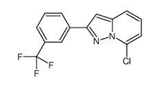 7-氯-2-(3-(三氟甲基)苯基)吡唑并[1,5-a]吡啶结构式