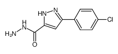 3-(4-氯苯基)-1H-吡唑-5-甲酰肼结构式