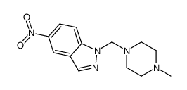 1-[(4-methylpiperazin-1-yl)methyl]-5-nitroindazole Structure