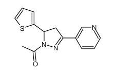 1-(5-pyridin-3-yl-3-thiophen-2-yl-3,4-dihydropyrazol-2-yl)ethanone Structure