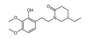 5-ethyl-1-[2-(2-hydroxy-3,4-dimethoxyphenyl)ethyl]piperidin-2-one Structure