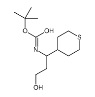 3-(Boc-amino)-3-(4-tetrahydrothiopyranyl)-1-propanol Structure