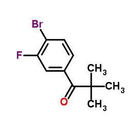 4'-BROMO-2,2-DIMETHYL-3'-FLUOROPROPIOPHENONE Structure