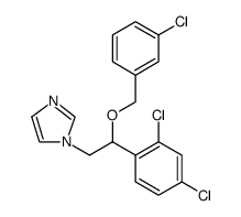 1H-Imidazole, 1-[2-[(3-chlorophenyl)methoxy]-2-(2,4-dichlorophenyl)ethyl]- Structure