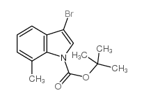 1-Boc-3-溴-7-甲基吲哚结构式