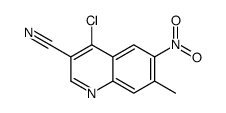 4-氯-7-甲基-6-硝基-3-喹啉甲腈结构式
