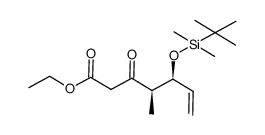 ethyl (4R,5S)-5-(tert-butyldimethylsiloxy)-4-methyl-3-oxohept-6-enoate结构式
