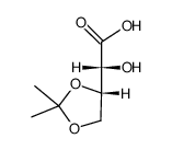 (2R)-[(4S)-2,2-dimethyl-1,3-dioxolan-4-yl](hydroxy)ethanoic acid Structure